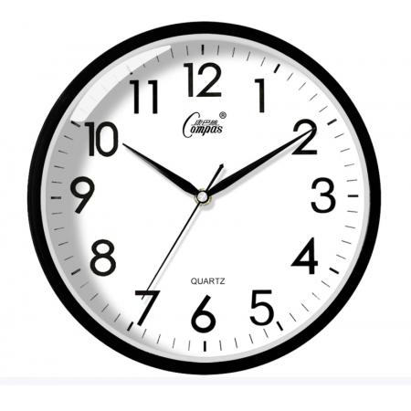 康巴丝（Compas）挂钟客厅 静音走时简约石英钟表挂墙时钟 c2855 黑色 26cm直径康巴丝（Compas）挂钟客厅 静音走时简约石英钟表挂墙时钟 c2855 黑色 26cm直径