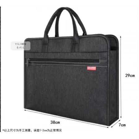 手提公文包	得力87-08黑色38*29*7cm