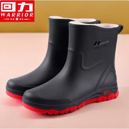 回力5388黑色加绒42码雨鞋