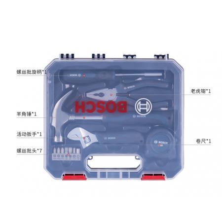 博世2607017379家用多功能五金工具12件工具箱