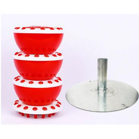 塑料冰糖葫芦移动展示架 润裕鱼 4层红白相间+底座	