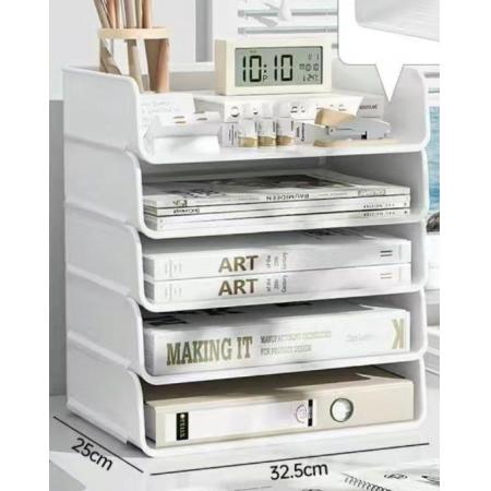 A4纸整理盒	白色加宽横款5层