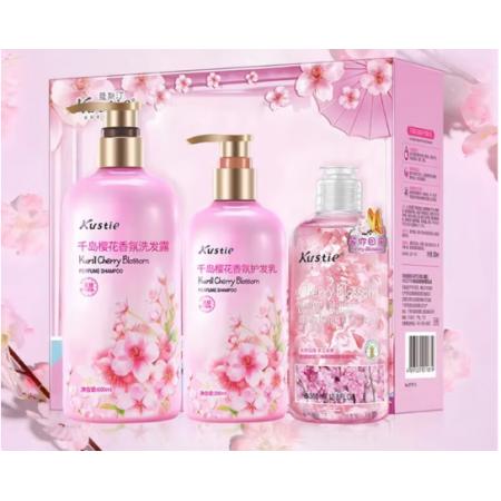 洗护沐三件套	蔻斯汀 樱花香氛沐浴露洗发水护发素组合套装
