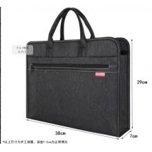 手提公文包	得力87-08黑色38*29*7cm