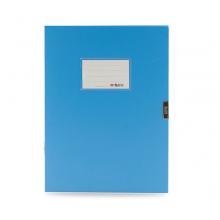 晨光(M&G)4寸档案盒文件收纳整理耐用牢固粘扣A4文件盒资料盒背宽75mm蓝ADM94818B单个装