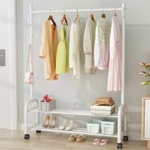 顺优 挂衣架衣架落地衣帽架 珍珠白双层80cm