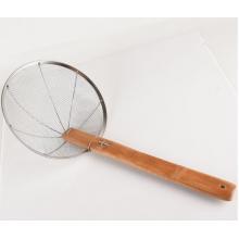食堂用竹把漏勺短把笊篱 萌依儿 24cm竹柄