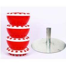 塑料冰糖葫芦移动展示架 润裕鱼 4层红白相间+底座	