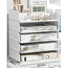 A4纸整理盒	白色加宽横款5层