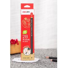 铅笔10盒	得力58119-2B考试铅笔(红)(12支/盒)