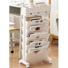 收纳置物架	【豪华款】白色-三抽屉带轮款-带提手礼盒