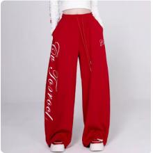 街舞hiphop 演出服  裤子 红色款  