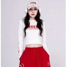 街舞hiphop 演出服  上衣 白色款  