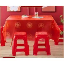 一次性桌布加厚红色喜事 酒席印花塑料台布餐桌布 2.2*2.2米【金福款】;50张【加厚】