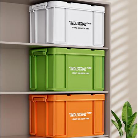 meyao收纳箱  学生宿舍加厚特大号车载储物箱书本衣服杂物搬家整理箱带 勿拍 50%23特厚【装零食，玩具】长43宽29高24c