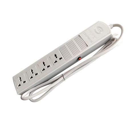 华安保HAB-RBI型红黑电源滤波隔离插座插排接线板滤波转换器排插4 4插位 1.5米线