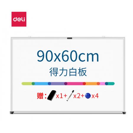 得力白板磁性办公教学会议记事板儿童涂鸦写字板 7844白板900*600(白)(块)