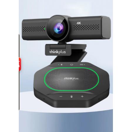 联想thinkplus 4K超清摄像头套装视频会议蓝牙降噪无线桌面扬声器5米拾音支持无线蓝牙级联双工全向麦