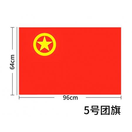 易利丰（elifo）加厚标准款中国共青团团旗手持纳米防水 涤纶材质 小号5号（64*96cm）
