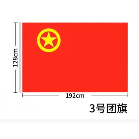 易利丰（elifo）加厚标准款中国共青团团旗手持纳米防水 涤纶材质 中号3号（128*192cm）