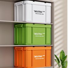 收纳箱学生宿舍加厚特大号车载储物箱书本衣服杂物搬家整理箱带 勿拍 50%23特厚【装零食，玩具】长43宽29高24c