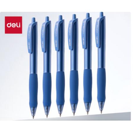 得力（deli）中性笔0.5mm子弹头 蓝色 S60