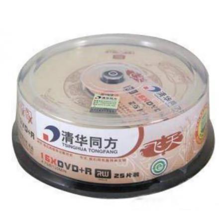 清华同方 可打印DVD-R光盘16X4.7GB 飞天DVD+R25片