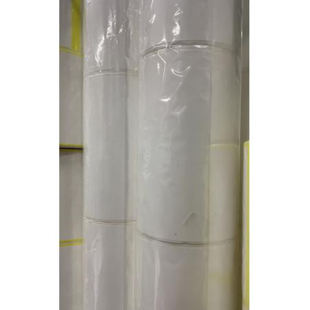 标签纸    90*25mm*1000枚 PET亮白带撕裂线 卷
