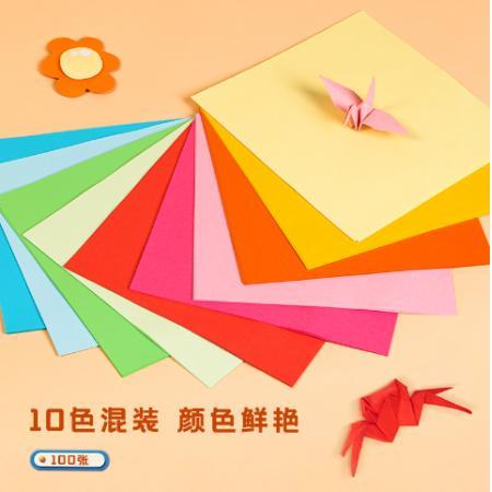 晨光彩纸正方形彩色手工硬卡纸	正方形80张【中号145*145】