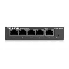 普联（TP-LINK）5口全千兆钢壳交换机 企业级交换器 4口监控网络网线分线器 金属机身 TL-SG1005D