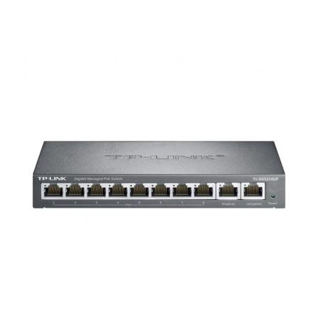 普联TP-LINK TL-SG2210LP 全千兆10口PoE交换机国标8供电口远程重启云管理防雷E TL-SG2210LP