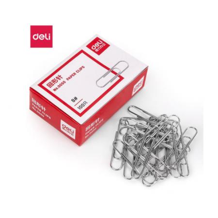 得力（deli） 8#0050 50mm大号回形针（100枚） (8#No.0050)