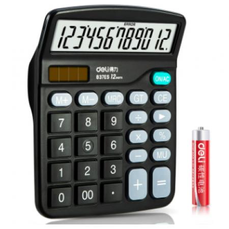 得力 (deli) 837ES 桌面型计算器 12位