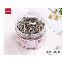 得力 0037 29mm镀镍回形针 3#金属曲别针 200枚/筒 办公用品