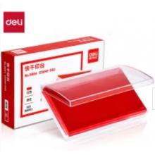得力(deli)内盘面116*66mm透明外壳方形快干  印台印泥红色9864